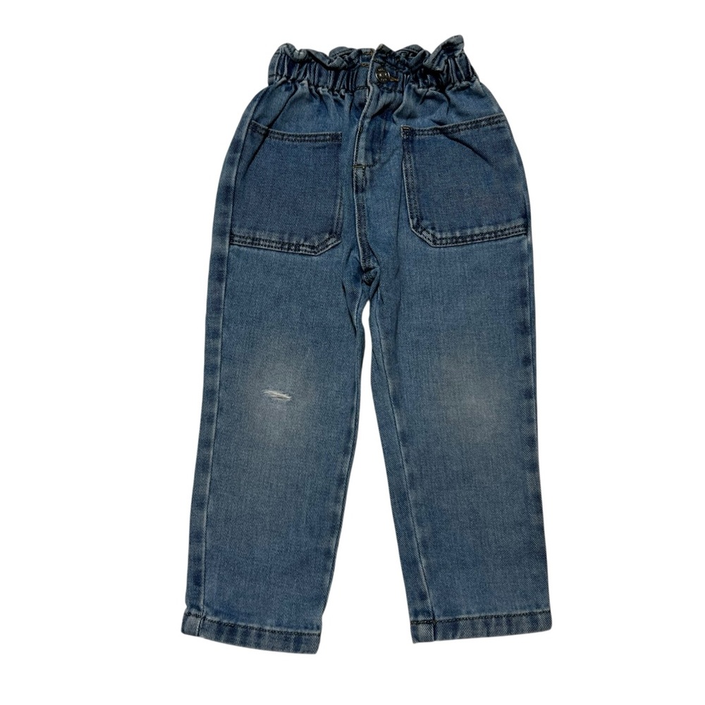 Zara Kids Elastic Waist Blue Jeans